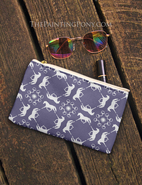 Trotting Ponies Pattern Equestrian Accessory Pouch