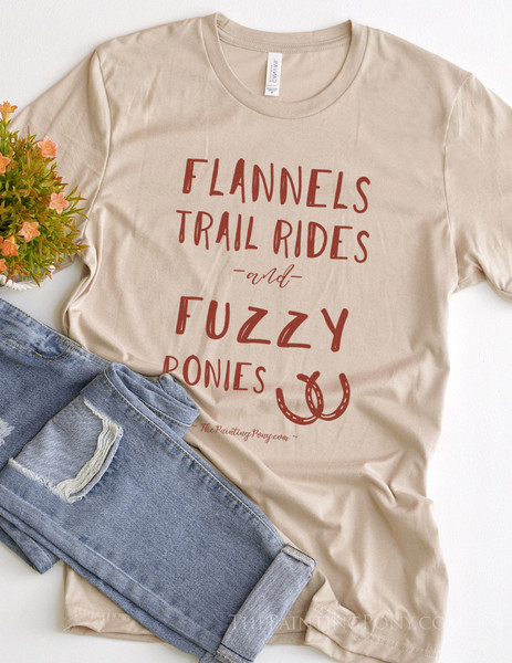 Flannels and Fuzzy Ponies Fall Horse Lover T-Shirt