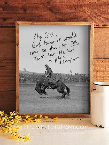 God Knew It Would Come to This Equestrian Typography Print