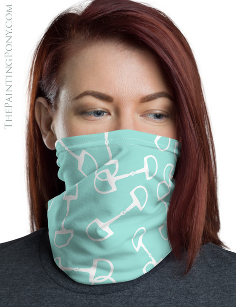 Equestrian Horse Bit Pattern Neck Gaiter (More Colors Available)