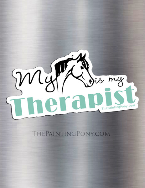 My Horse Is My Therapist Equestrian Magnet