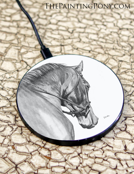 Collected Horse Head Art Wireless Charger