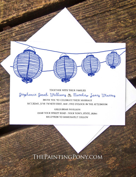 Garden Lanterns Wedding Invitation (10 pk)