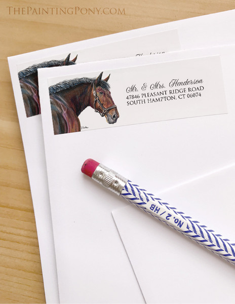 Cleveland Bay Horse Equestrian Return Address Labels