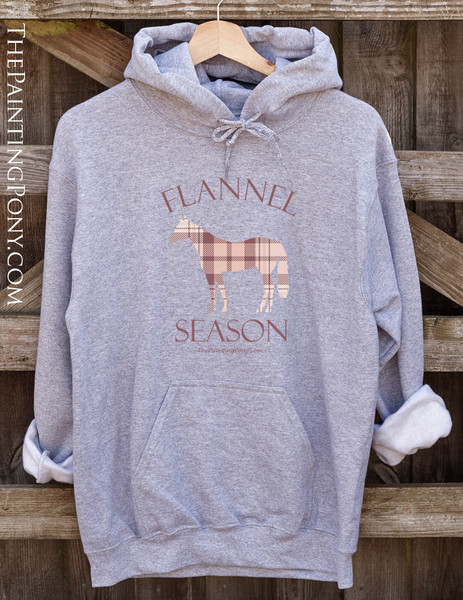 Flannel Season Horse Lover Equestrian Hoodie