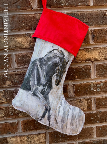 Dressage Horse Equestrian Christmas Stocking