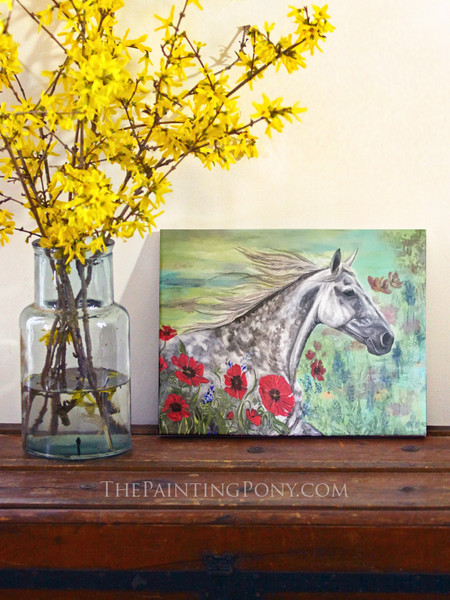 Dappled Gray Horse Painting "Paracosm" Art Print