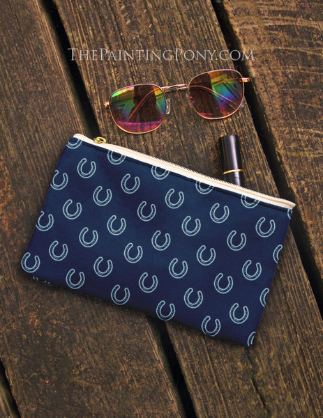 Horse Shoes Pattern Equestrian Accessory Pouch