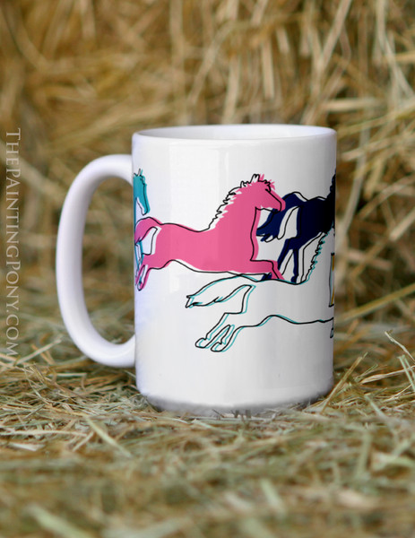 At The Races Galloping Horse Equestrian Coffee Mug