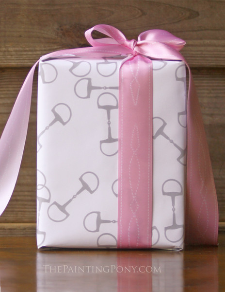 Horse Bits Equestrian Gift Wrapping Paper