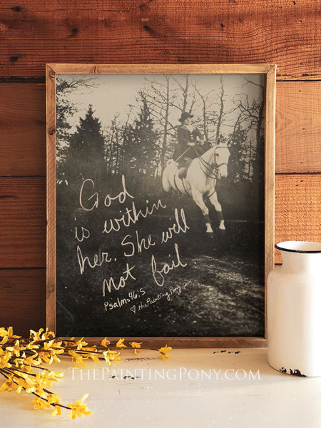 God is Within Her Inspirational Equestrian Art Print
