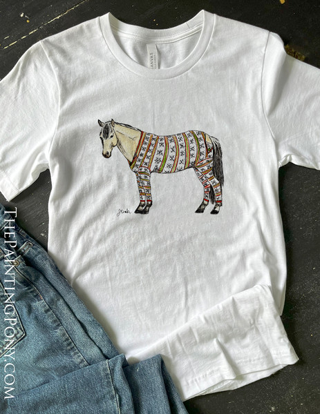 Christmas Pajama Pony Equestrian Tee Shirt Christmas Pajama Pony Equestrian Tee Shirt