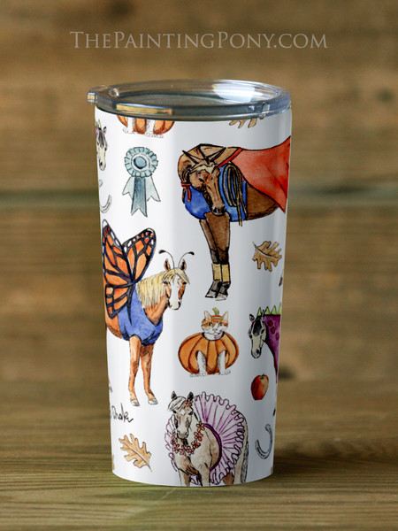 Pony Fun Fall Costume Class  Equestrian Travel Tumbler Pony Fun Fall Costume Class  Equestrian Travel Tumbler