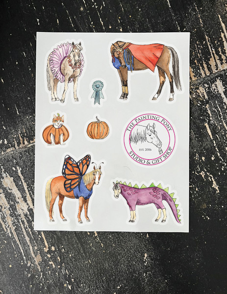 Pony Fun Fall Costume Class Sticker Sheet