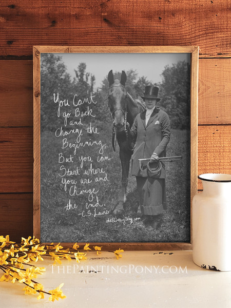 Change The Ending Equestrian Inspirational Art Print