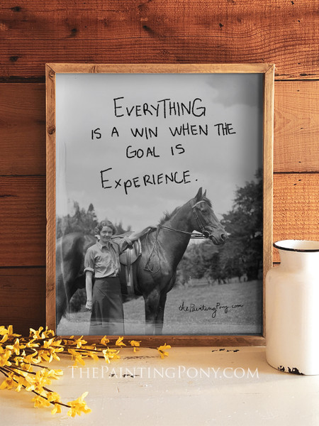 Everything is a Win Equestrian Typography Print