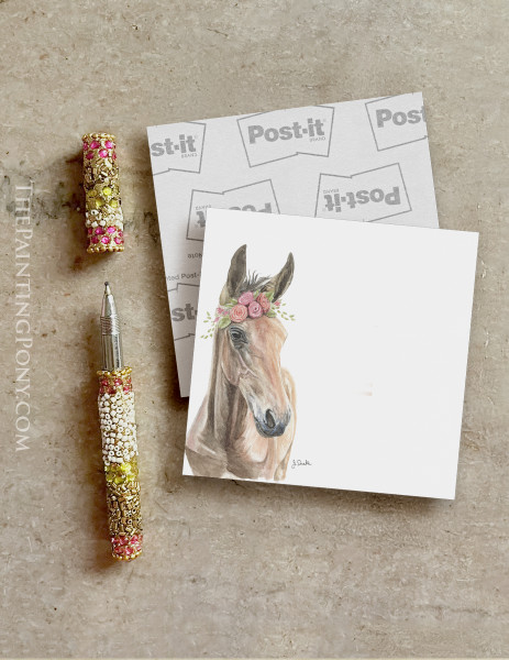 Bohemian Horse Foal Art Equestrian Post-it® Note Pads