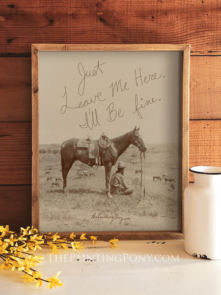 Leave Me Here Equestrian Art Print