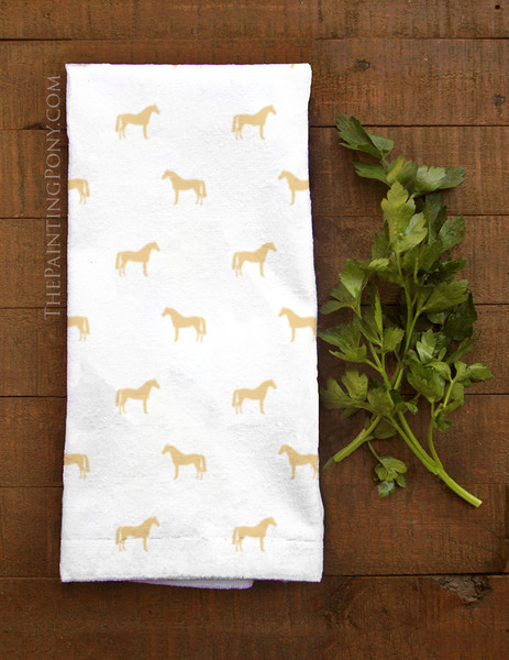 Classic Horse Pattern Equestrian Hand Towel