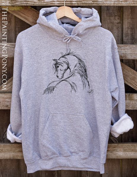 Horse Head Sketch Hoodie