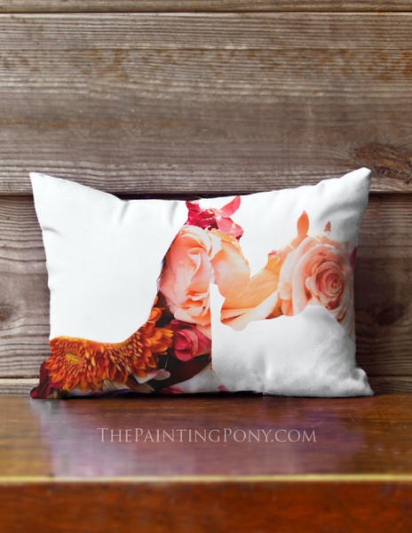 Equestrian Bloom Accent Pillow