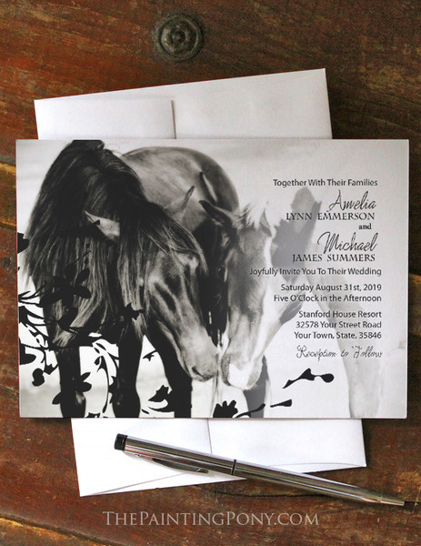 Pony Love Equestrian Wedding Invitation (10 pk)