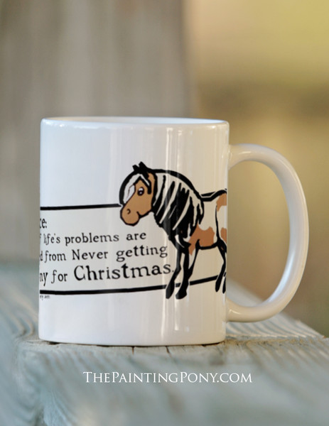 Notice All Life's Problems Equestrian Ceramic Mug