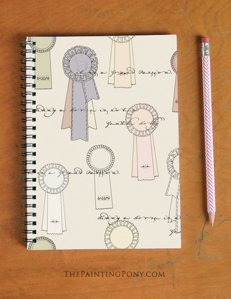 Horse Show Ribbon Pattern Spiral Notebook