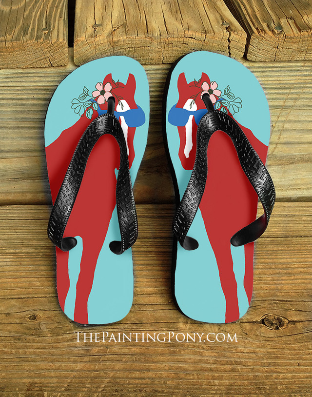 Equestrian themed Flip Flops for Horse Lovers