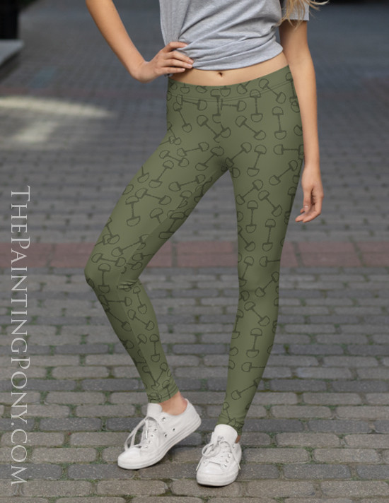 Equestrian Print Pattern Women Leggings
