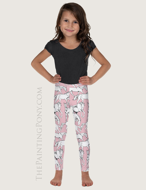 Horses Al1 Over Equestrian Kids Leggings (More Colors Available) - The ...