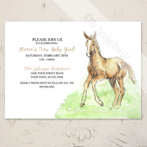 horse baby shower invitations