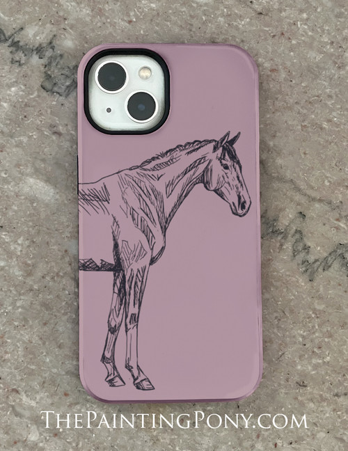 Thoroughbred Horse Sketch Equestrian Phone Case Thoroughbred Horse Sketch Equestrian Phone Case