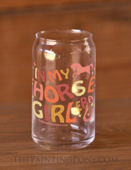 Horse Girl Era Equestrian Soda Can Glass