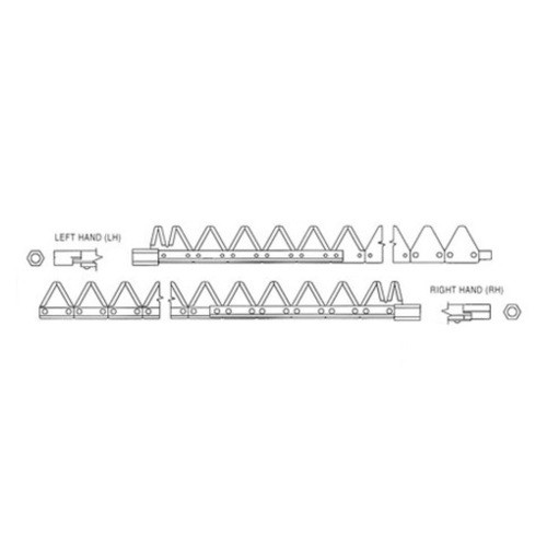 831-511 | 7' (RH), Chrome 11ga Big Tooth, Bolt-On for Case®