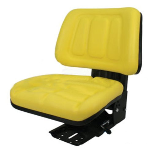 T333YL | Seat W/ Trapezoid Backrest, Yellow Vinyl, 265 Lb / 120 Kg Weight Limit for Case®