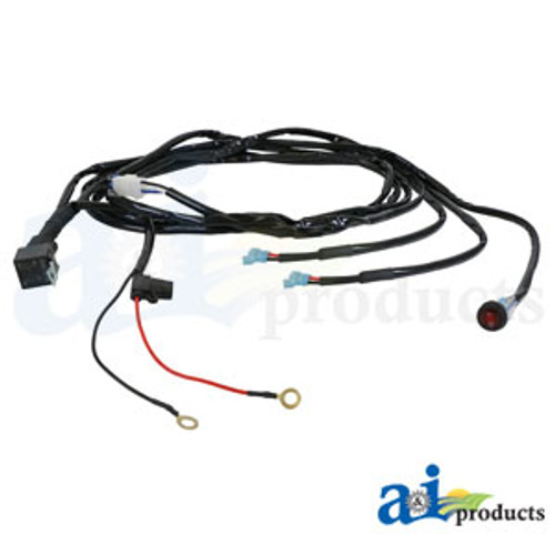 WLH2 | Light Harness, 2 Light, Illuminated Rocker Switch W/ Mount Bracket, Relay & Fuse for New Holland®