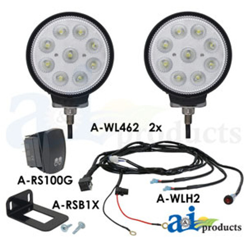 WL462KT | Light Kit, LED, Flood, 2 Lights, Harness, Switch for New Holland®