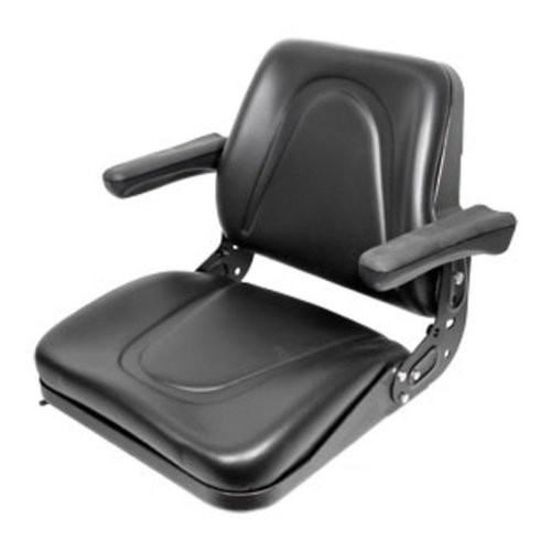 T500BL | Seat, Universal w/ Slide Track & Flip-Up Armrests, BLK VINYL for New Holland®