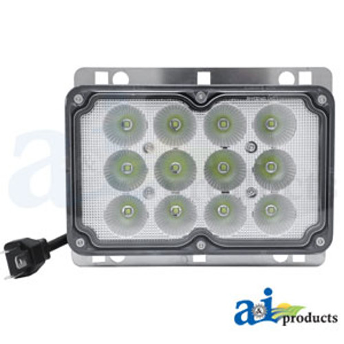 Work Lamp, LED, Hi / Low, Rectangle for John Deere® || Replaces OEM # WL5670