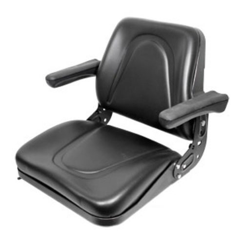 T500BL | Seat, Universal w/ Slide Track & Flip-Up Armrests, BLK VINYL for John Deere®