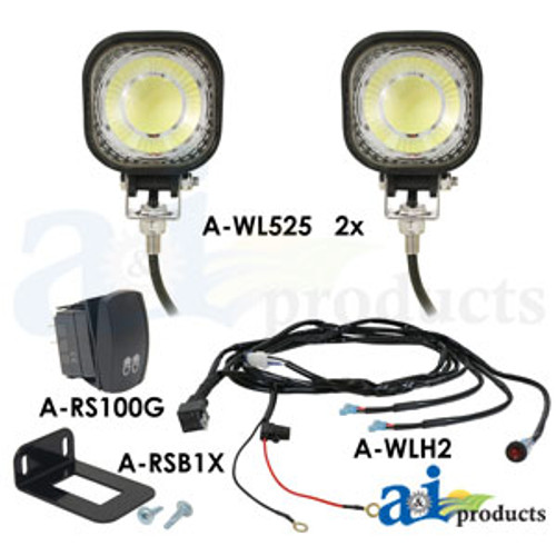WL525KT | Light Kit, Led, Flood, 2 Lights, Harness, Switch for Case®