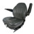 HIS360 | High Back Industrial Seat W/ Suspension, Slide Track & Armrests, Black Vinyl for Case®