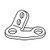 C5NN667A | Eyelet, Check Chain (RH) for New Holland®