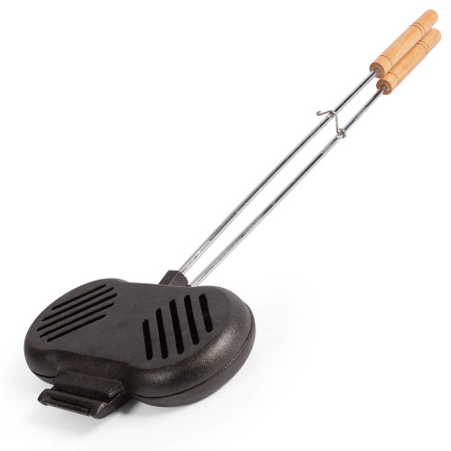 Campfire Cast Iron Twin Hamburger Cooker