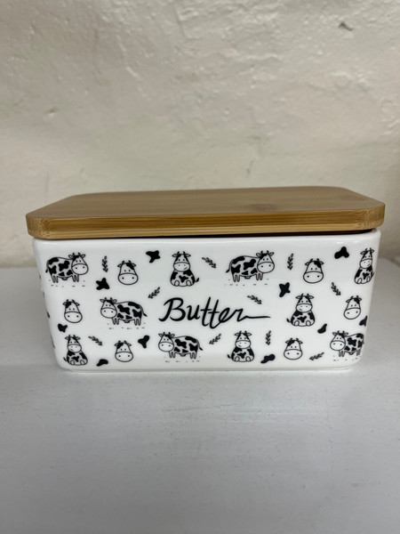 Ceramic Cow Butter Dish