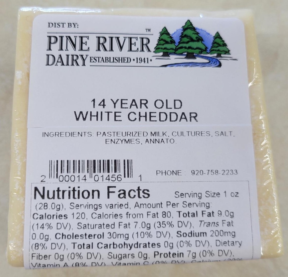 14 Year Super Sharp Cheddar Cheese - White