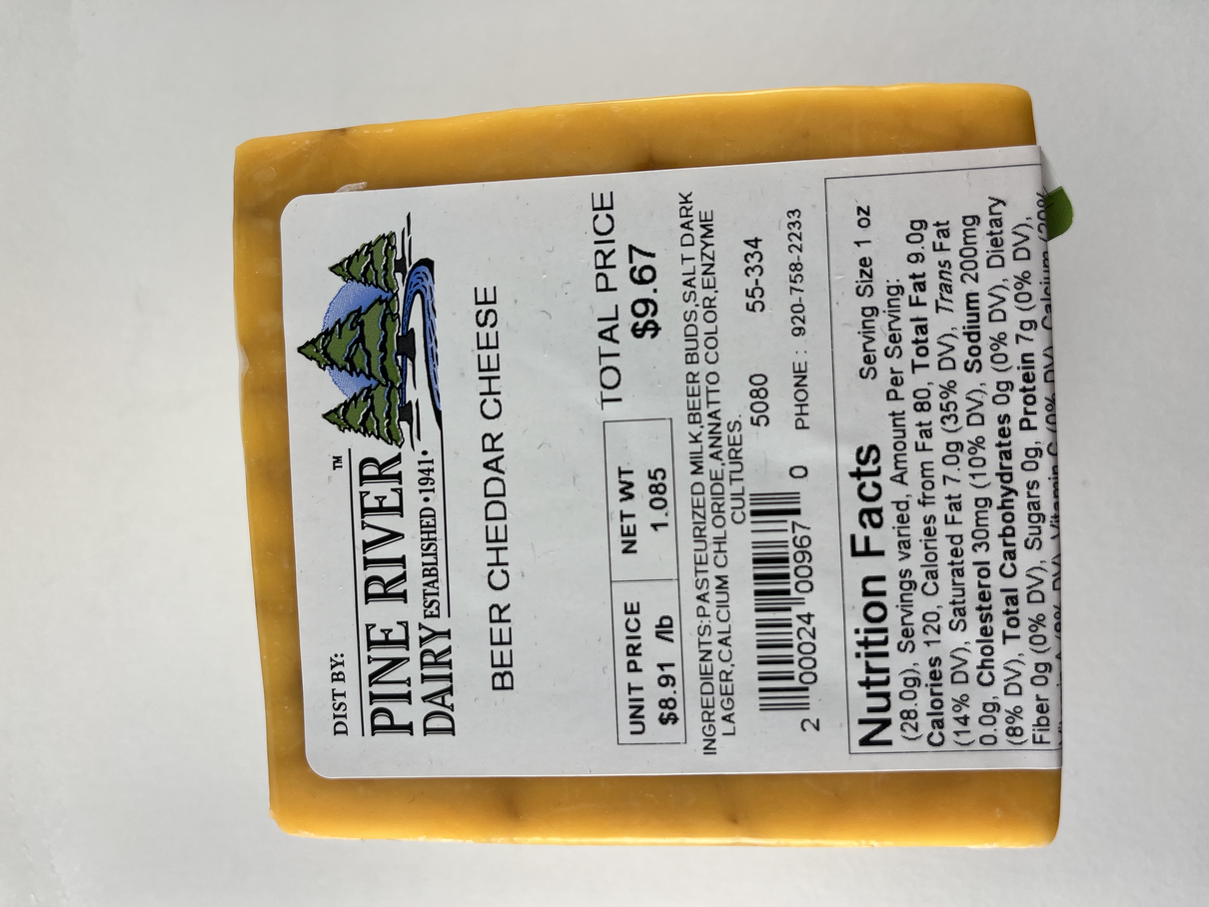 Mild Cheddar Cheese with Beer