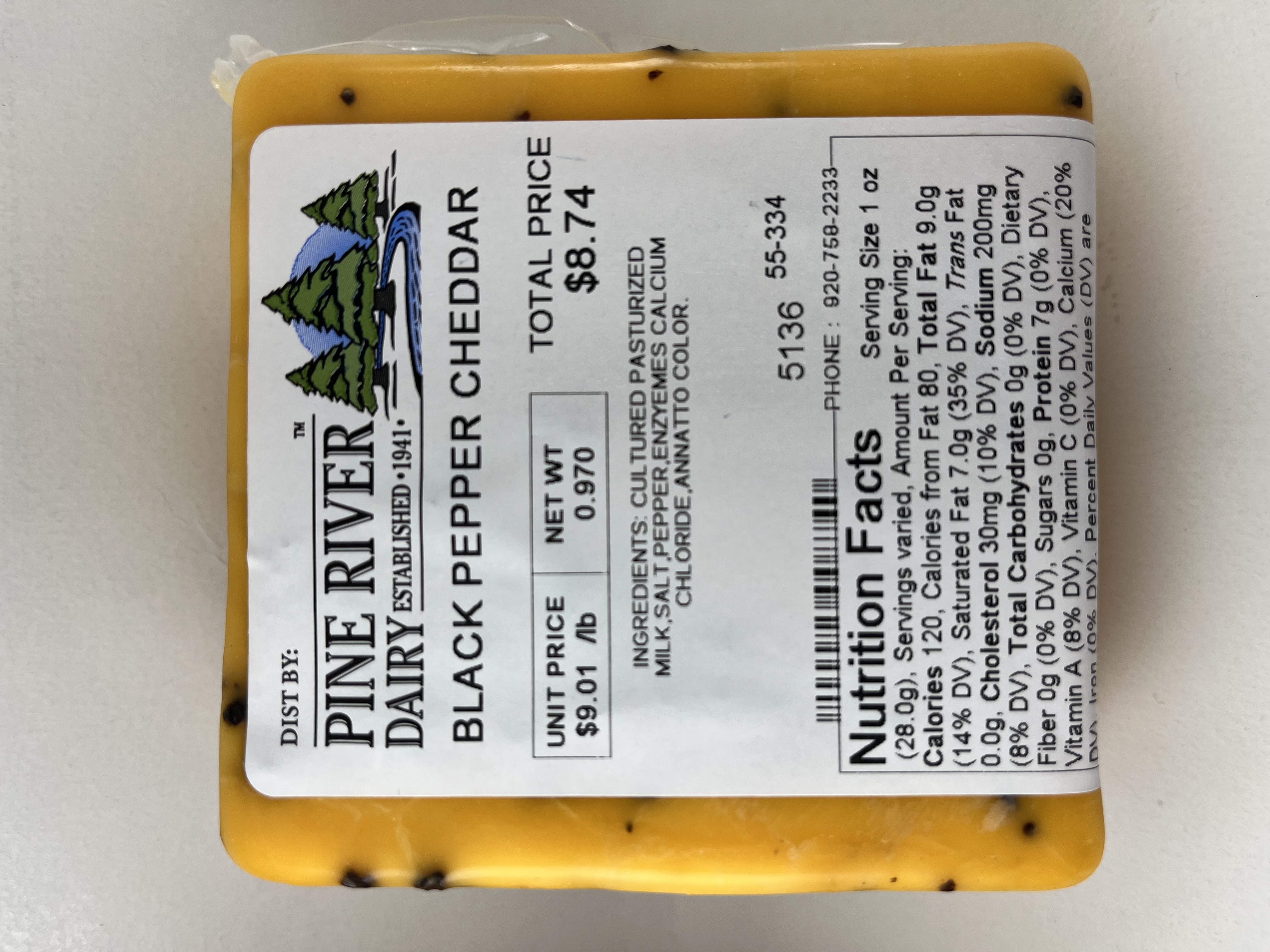 Black Pepper Cheddar Cheese