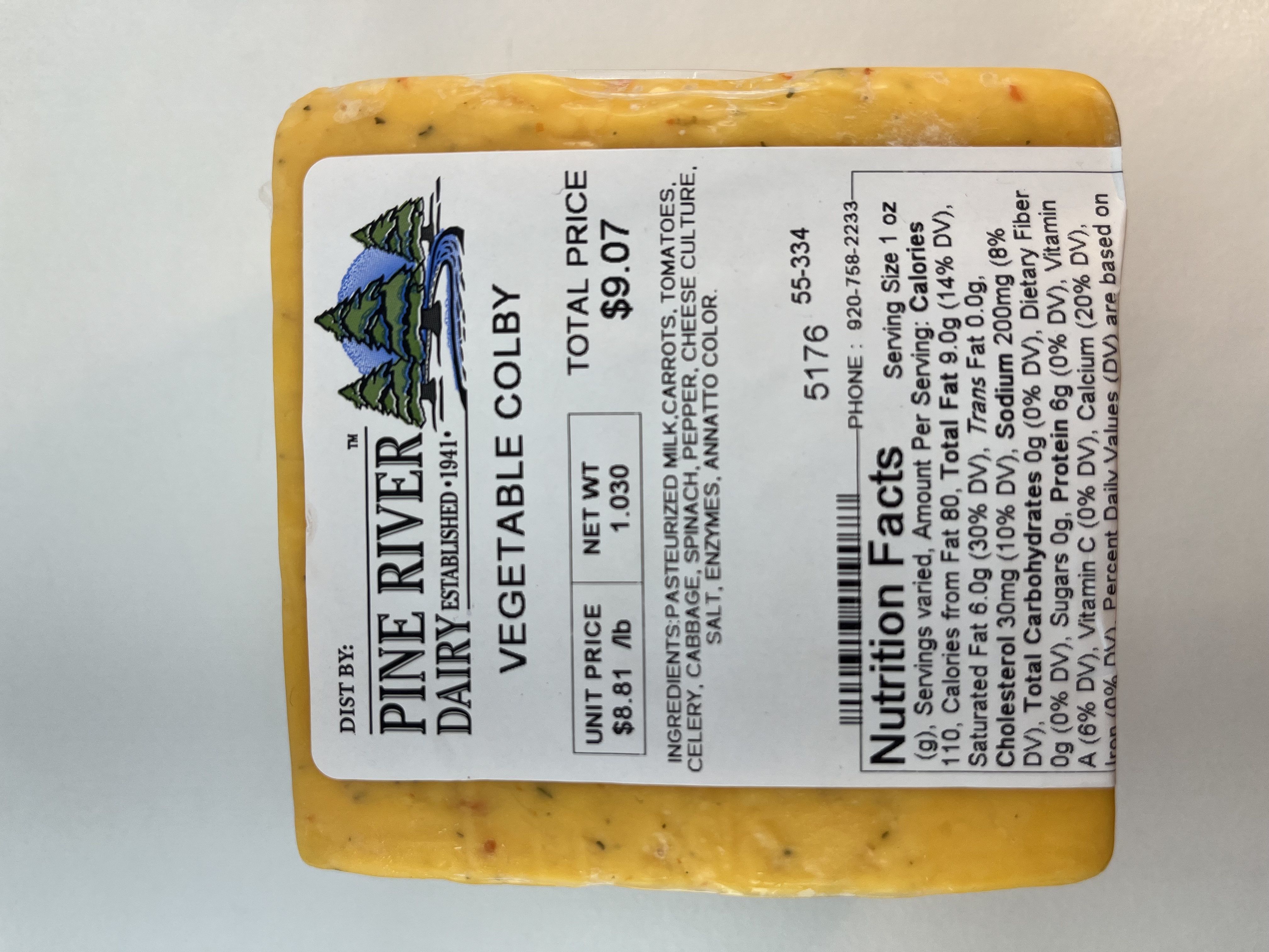 Colby Cheese with Garden Vegetables